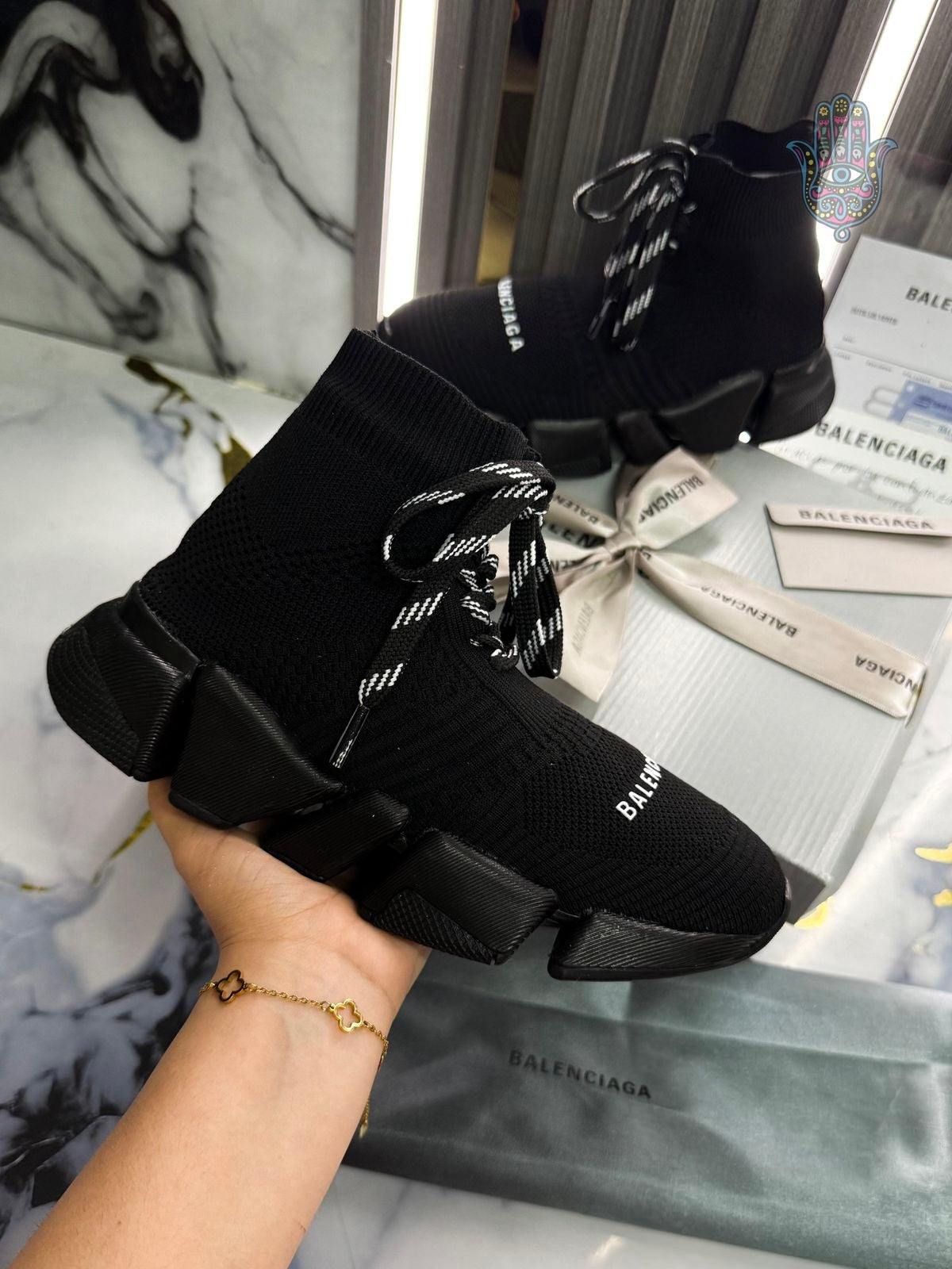 Balenciaga Full Black Agujeta